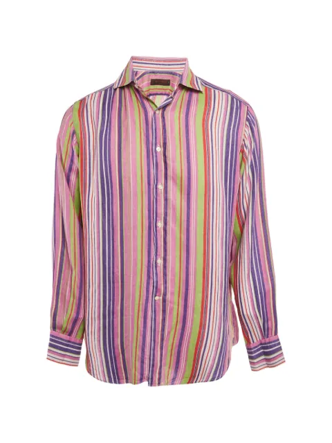 Etro Pre-Owned linen striped shirt