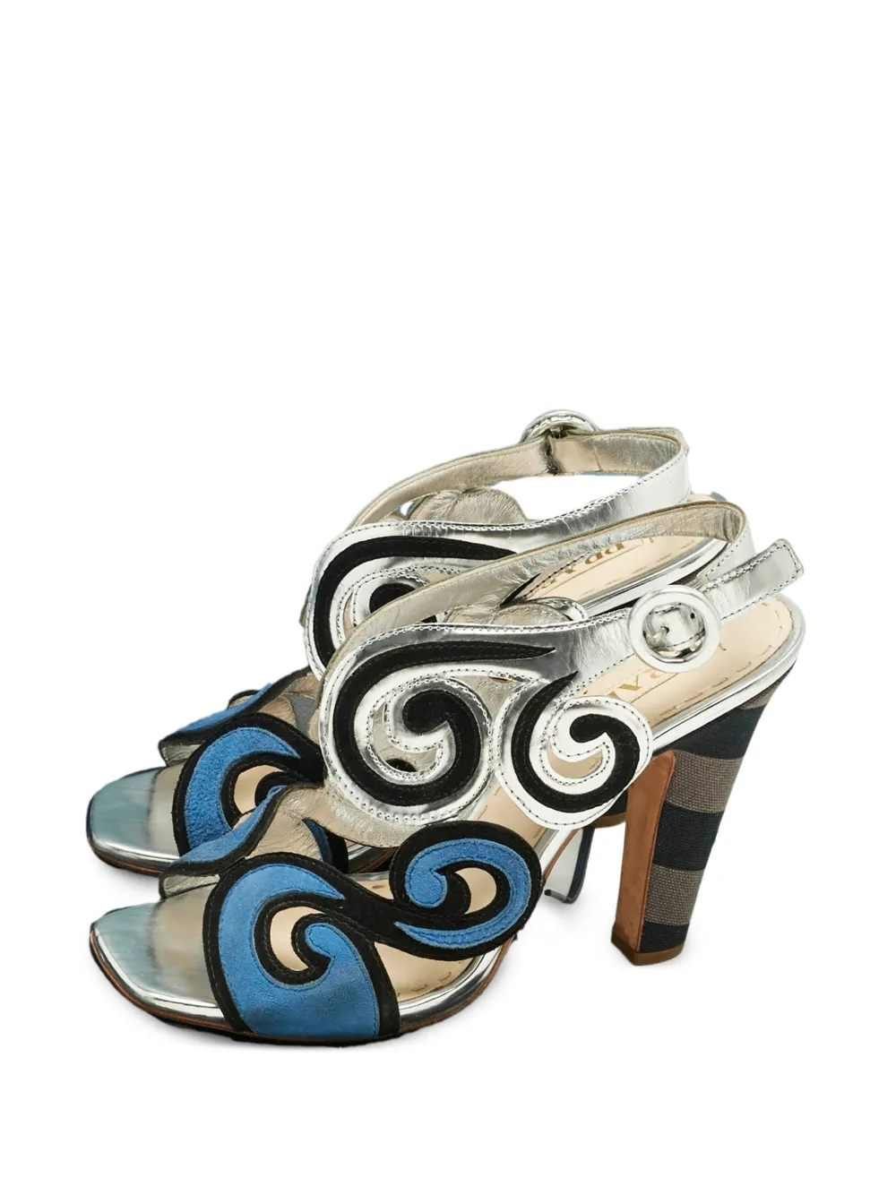 Prada Pre-Owned cut-out sandals - Argento
