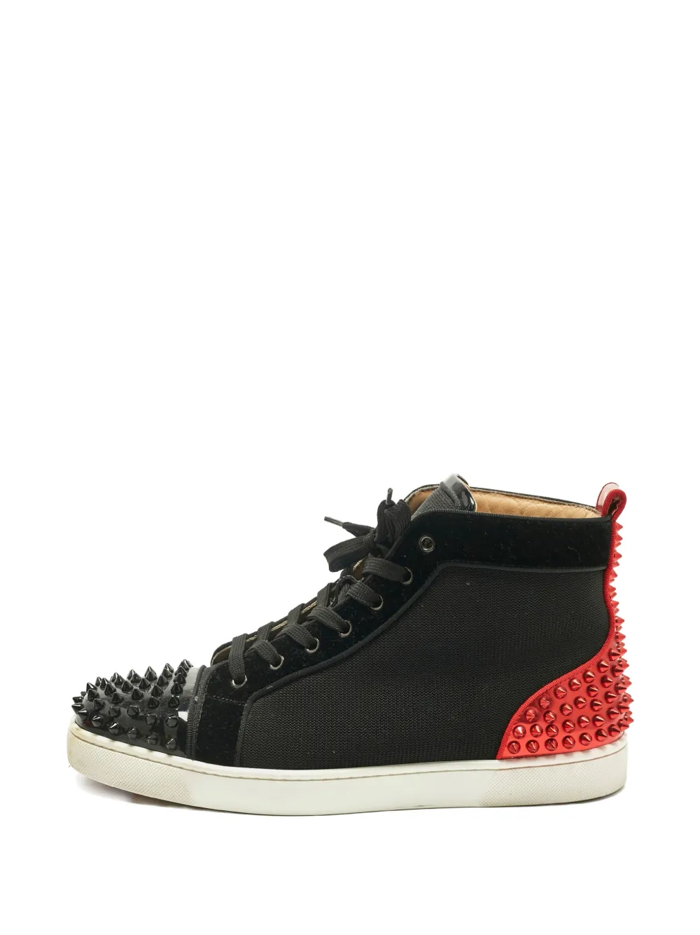 Christian Louboutin Pre-Owned Louis spike-stud sneakers - Schwarz