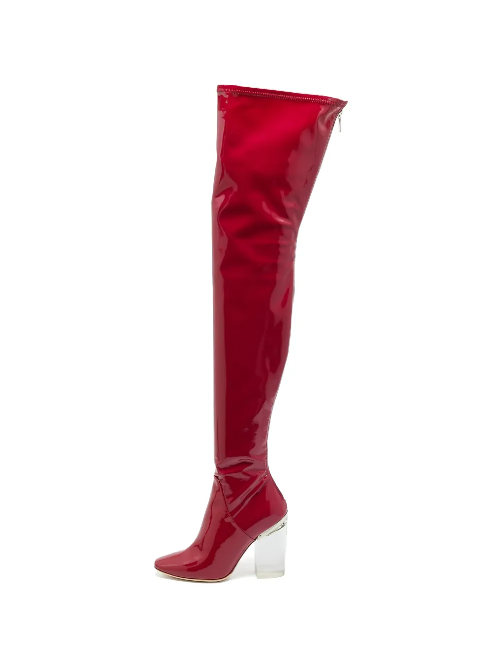Christian Dior Pre-Owned leather thigh-high boots – Red
