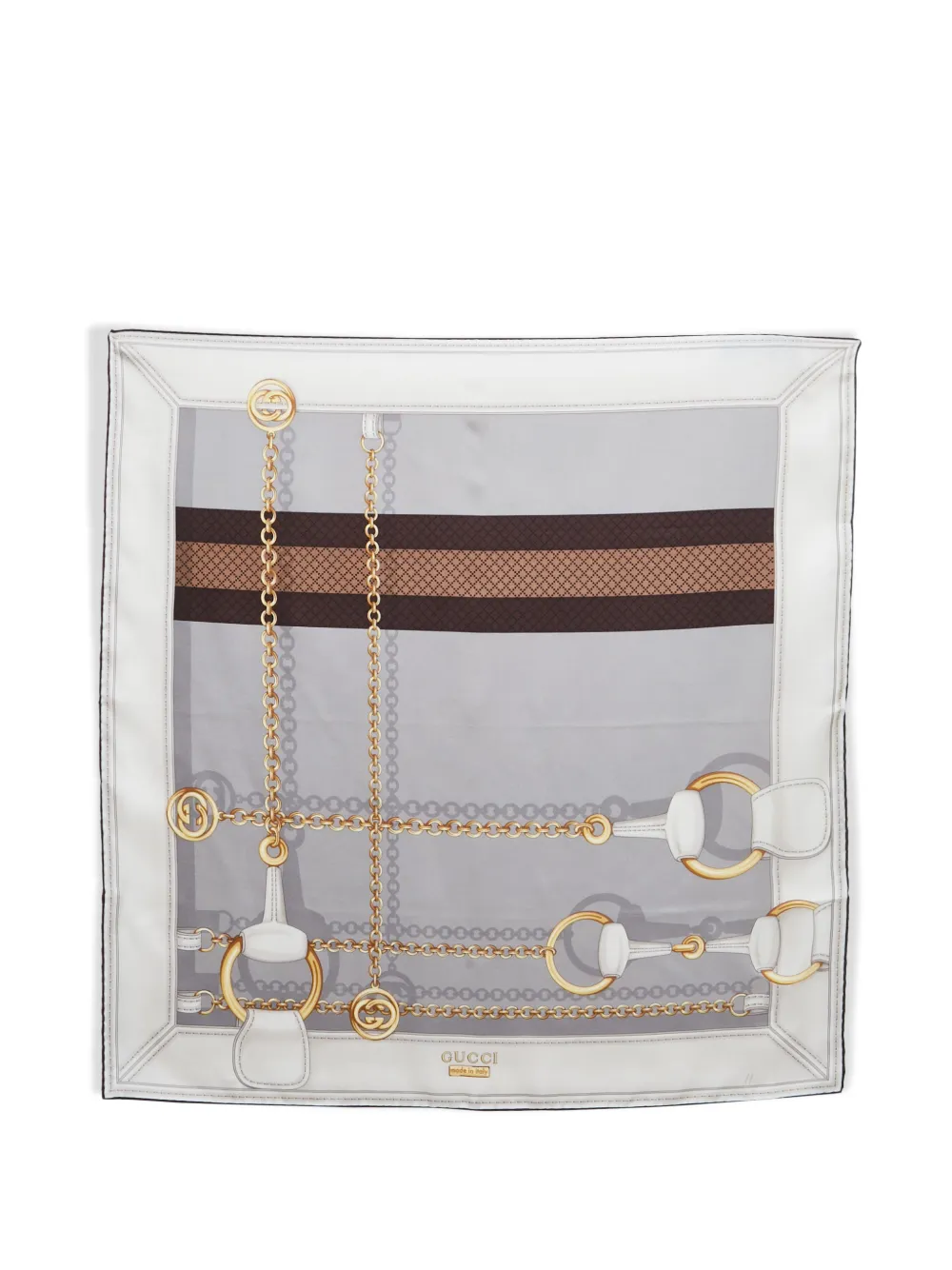 Gucci Pre-Owned printed silk scarf - Grigio