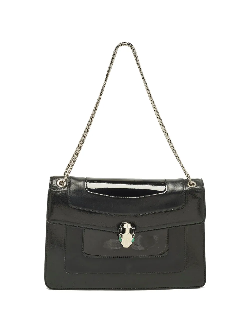 Bvlgari Pre-Owned Forever serpenti leather shoulder bag - Nero