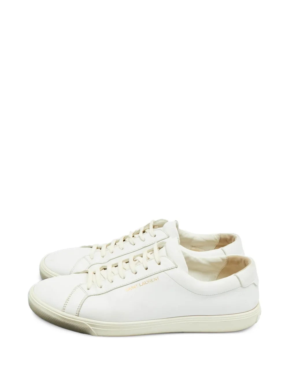 Saint Laurent Pre-Owned Andy leather sneakers - Bianco
