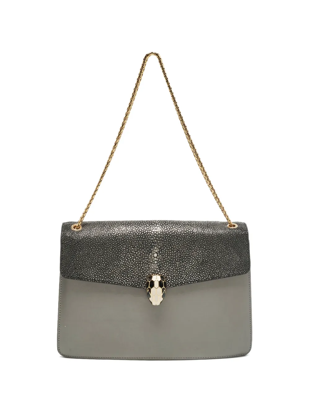 Bvlgari Pre-Owned 2014 serpenti leather shoulder bag - Grigio