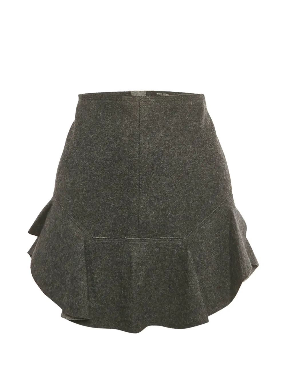 ISABEL MARANT wool ruffle mini skirt - Grigio