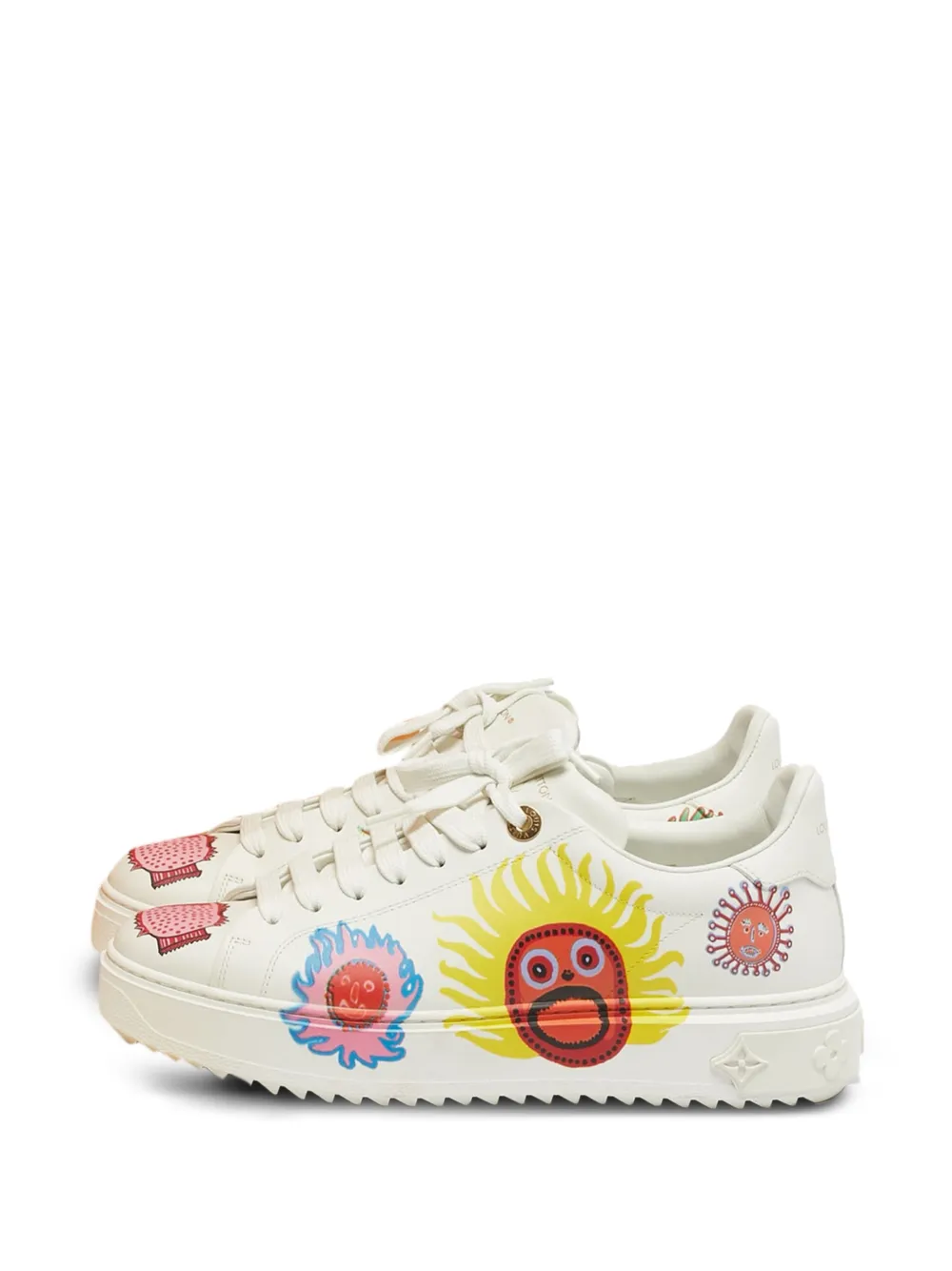 Louis Vuitton Pre-Owned playful-motif leather sneakers - Bianco