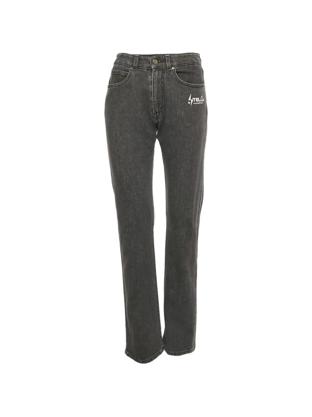 Stella McCartney Pre-Owned Jeans con stampa logo - Grigio