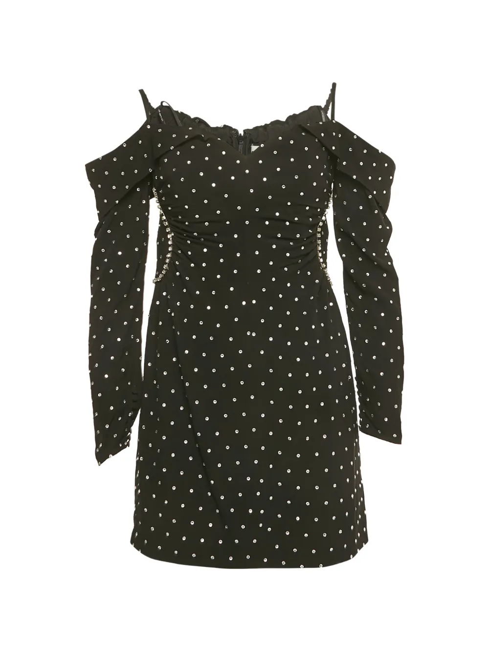 Self-Portrait off-shoulder mini dress - Nero