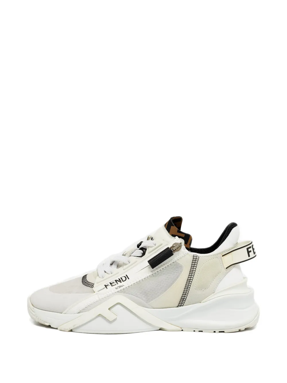 Fendi Pre-Owned zip-fastening sneakers - Bianco