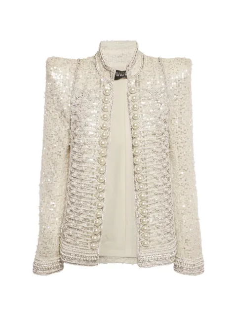 Balmain Pre-Owned embellishment tweed jacket