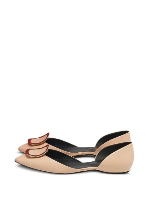 Roger Vivier Trompette leather flat pump