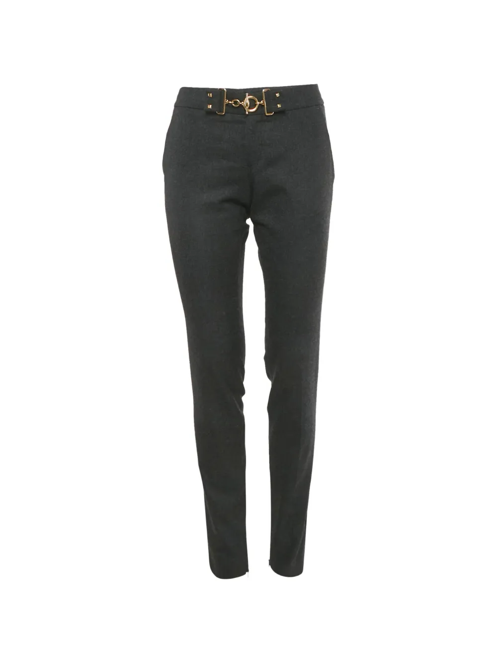 Gucci Pre-Owned Pantaloni con fibbia - Grigio