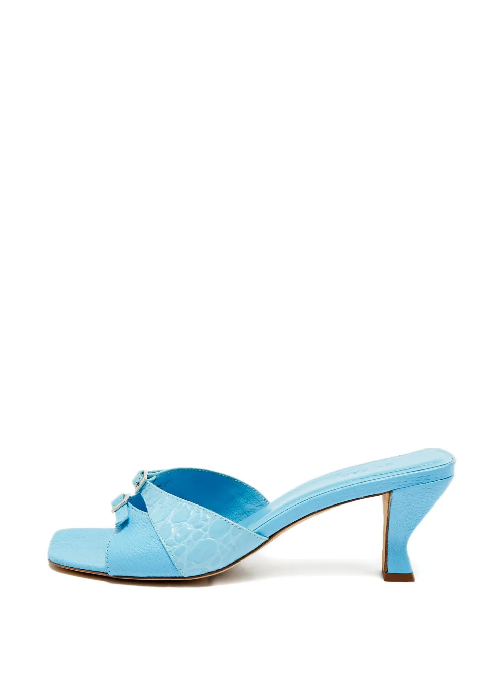 BY FAR embossed leather sandals - Blu