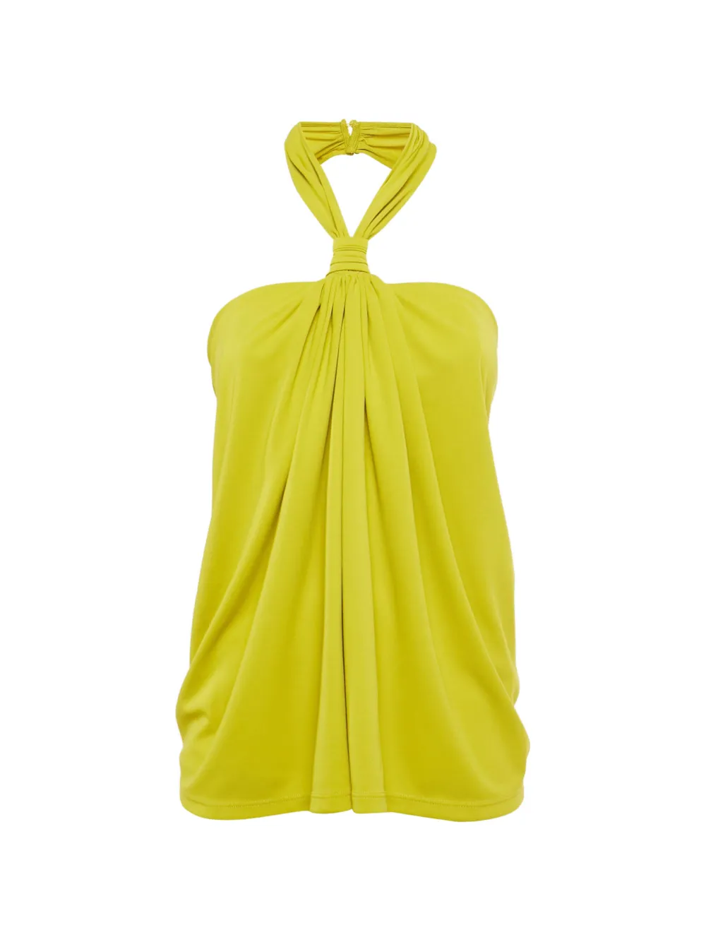 Ronny Kobo halterneck ruching top - Giallo