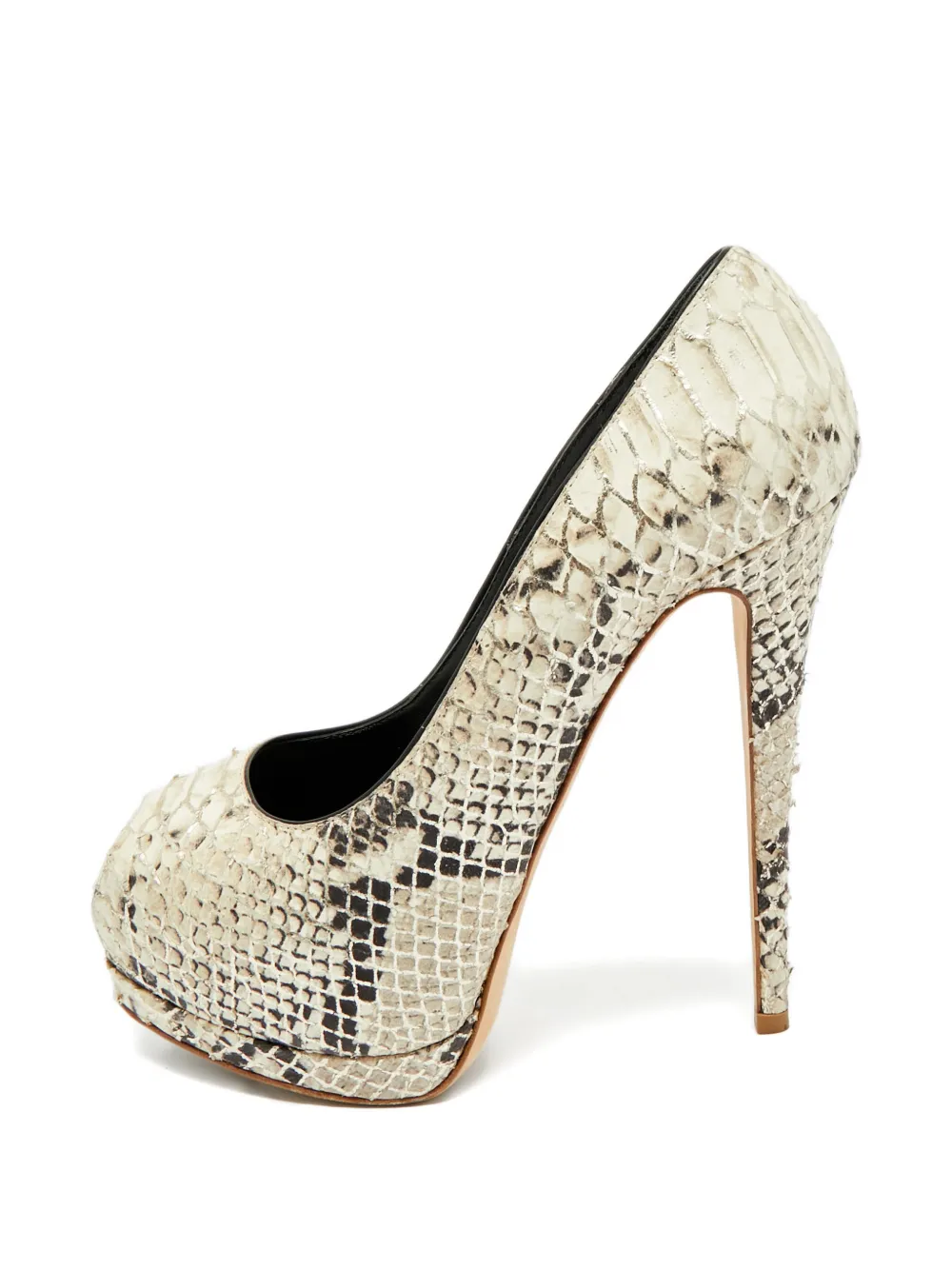 Giuseppe Zanotti Vintage Sharon embossed leather pumps - Toni neutri