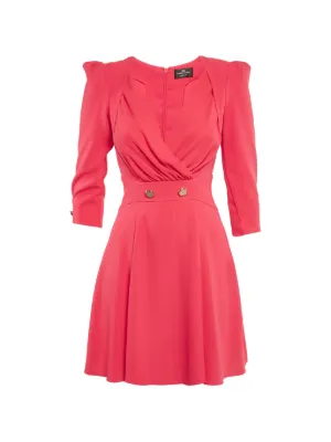 PINKO puff-sleeve Flared Dress | Pink | FARFETCH