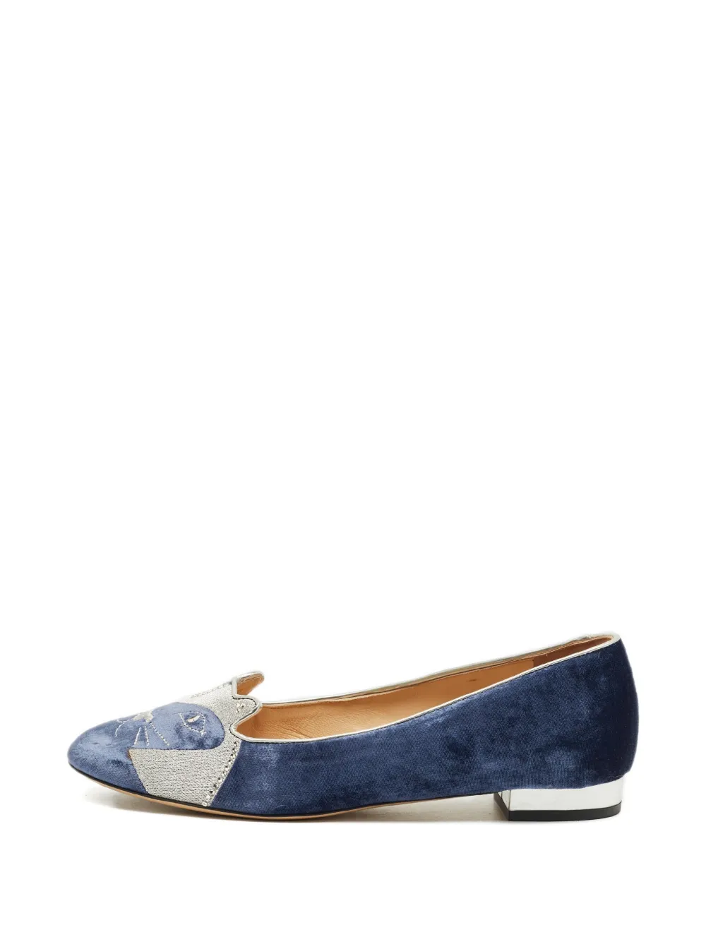 Charlotte Olympia Olympia kitty velvet pumps - Blu