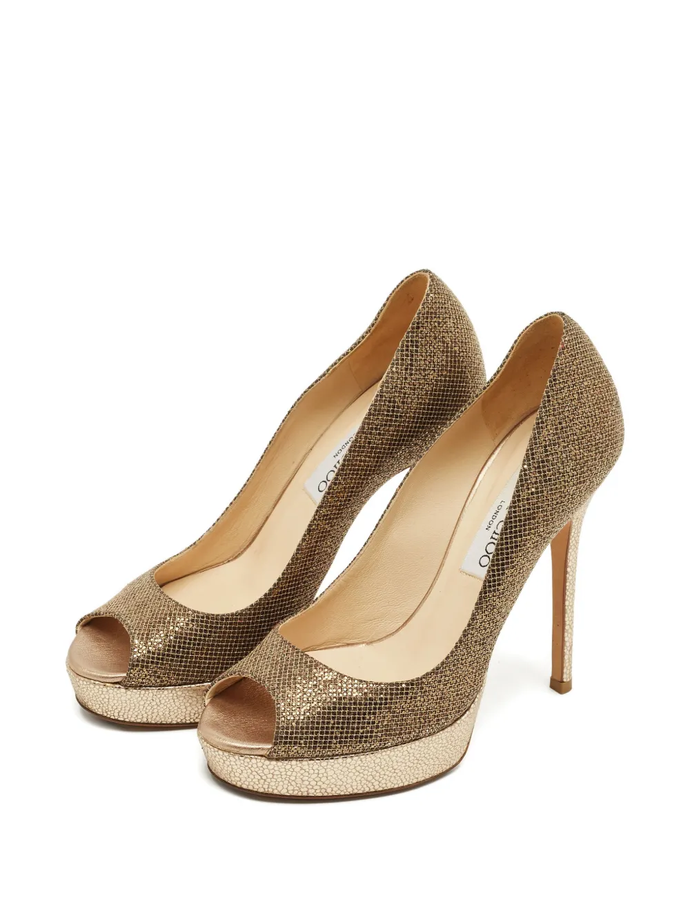Jimmy Choo Pre-Owned Dahlia pumps - Oro