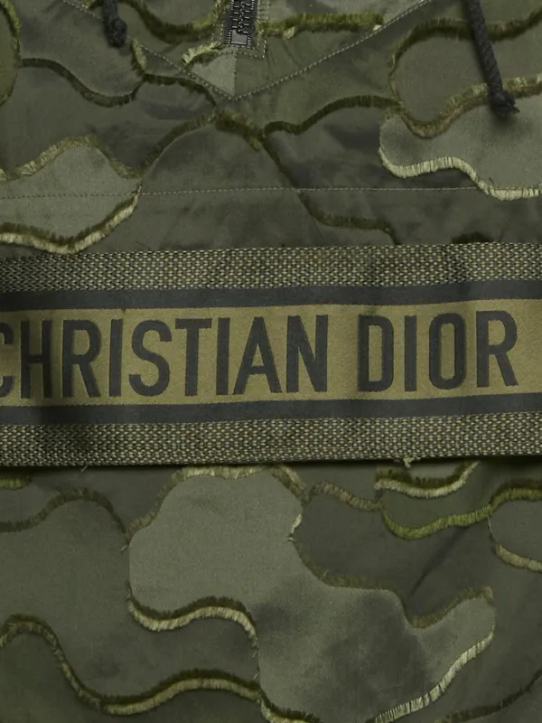 Christian Dior Pre-Owned Fil Coupé Camouflage Hoodie | Green