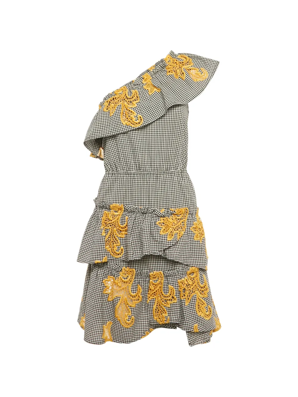 SANDRO check-pattern midi dress - Nero