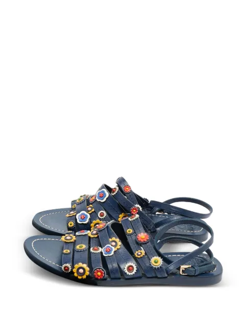 Tory Burch sandalias con apliques florales