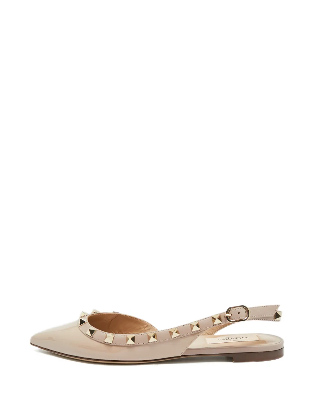 Valentino Garavani Pre-Owned Ballerine Rockstud - Toni neutri