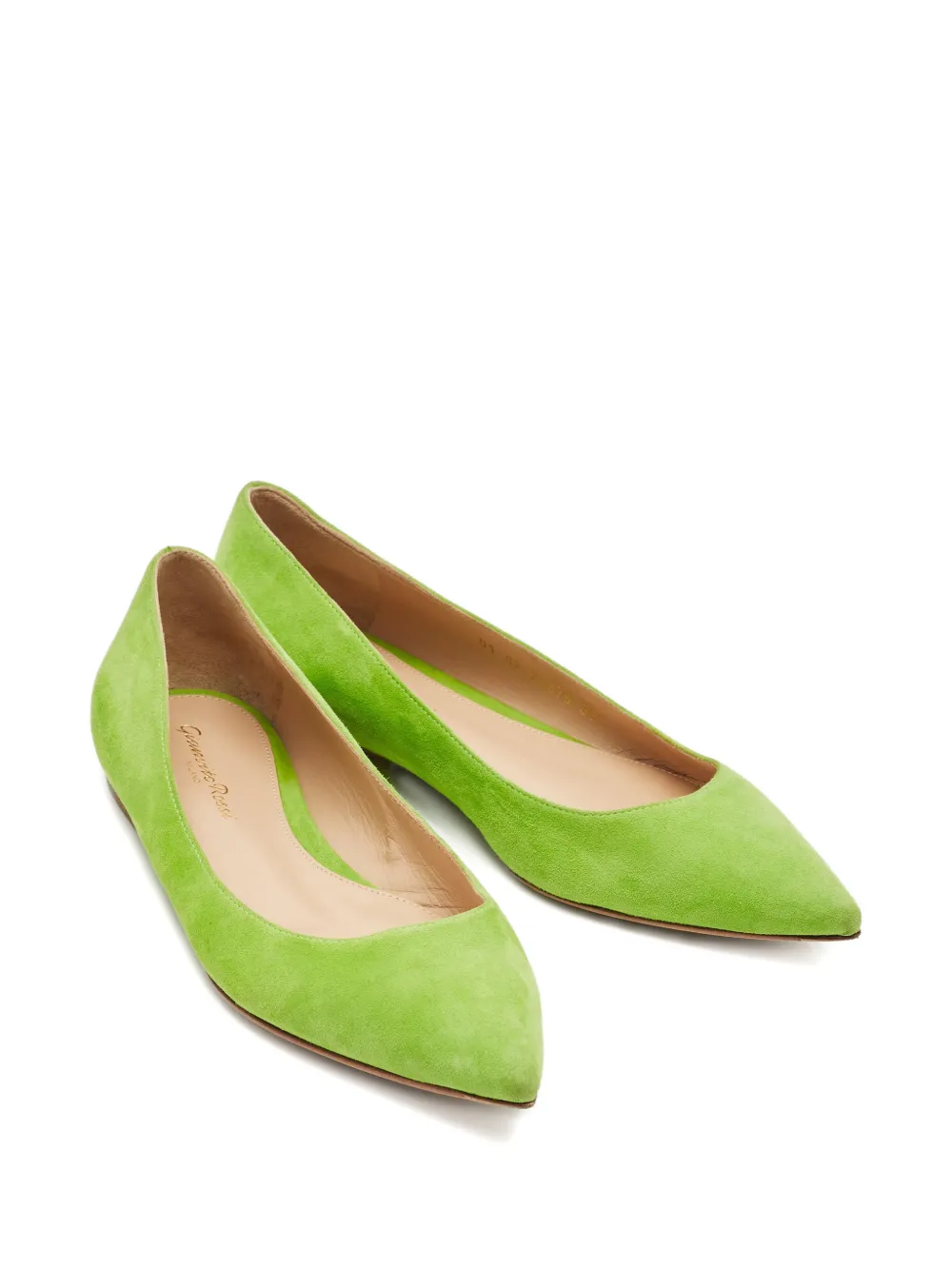 Gianvito Rossi スエード フラットパンプス Gianvito Rossi スエード フラットシューズ | グリーン | FARFETCH JP