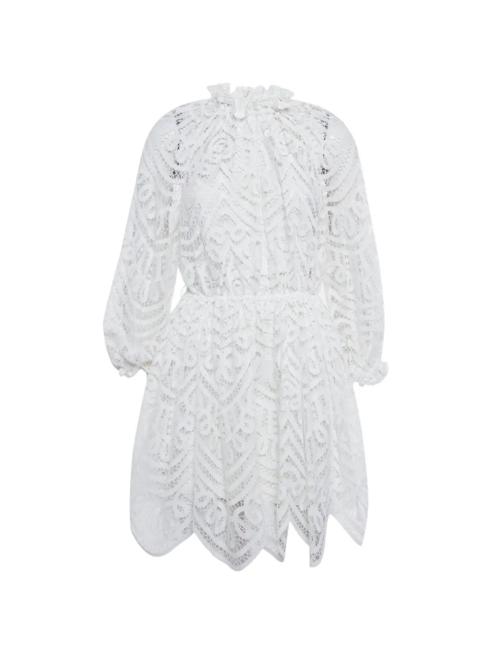 ZIMMERMANN laced long-sleeves mini dress - Weiß