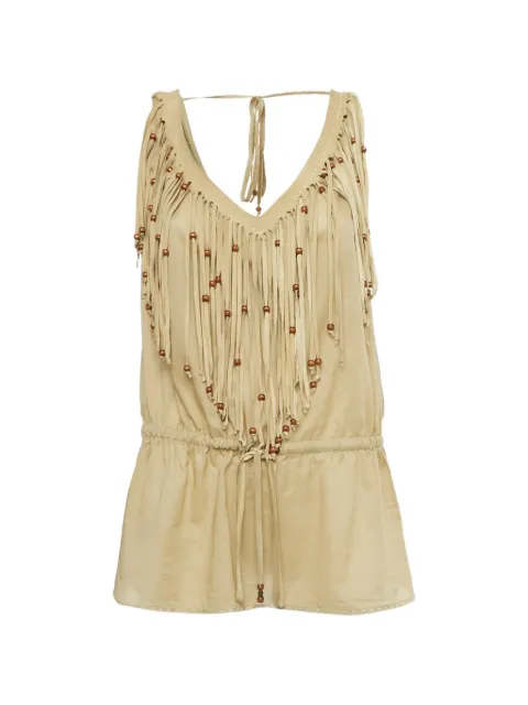 D&G Vintage 1247549 suede fringe blouse