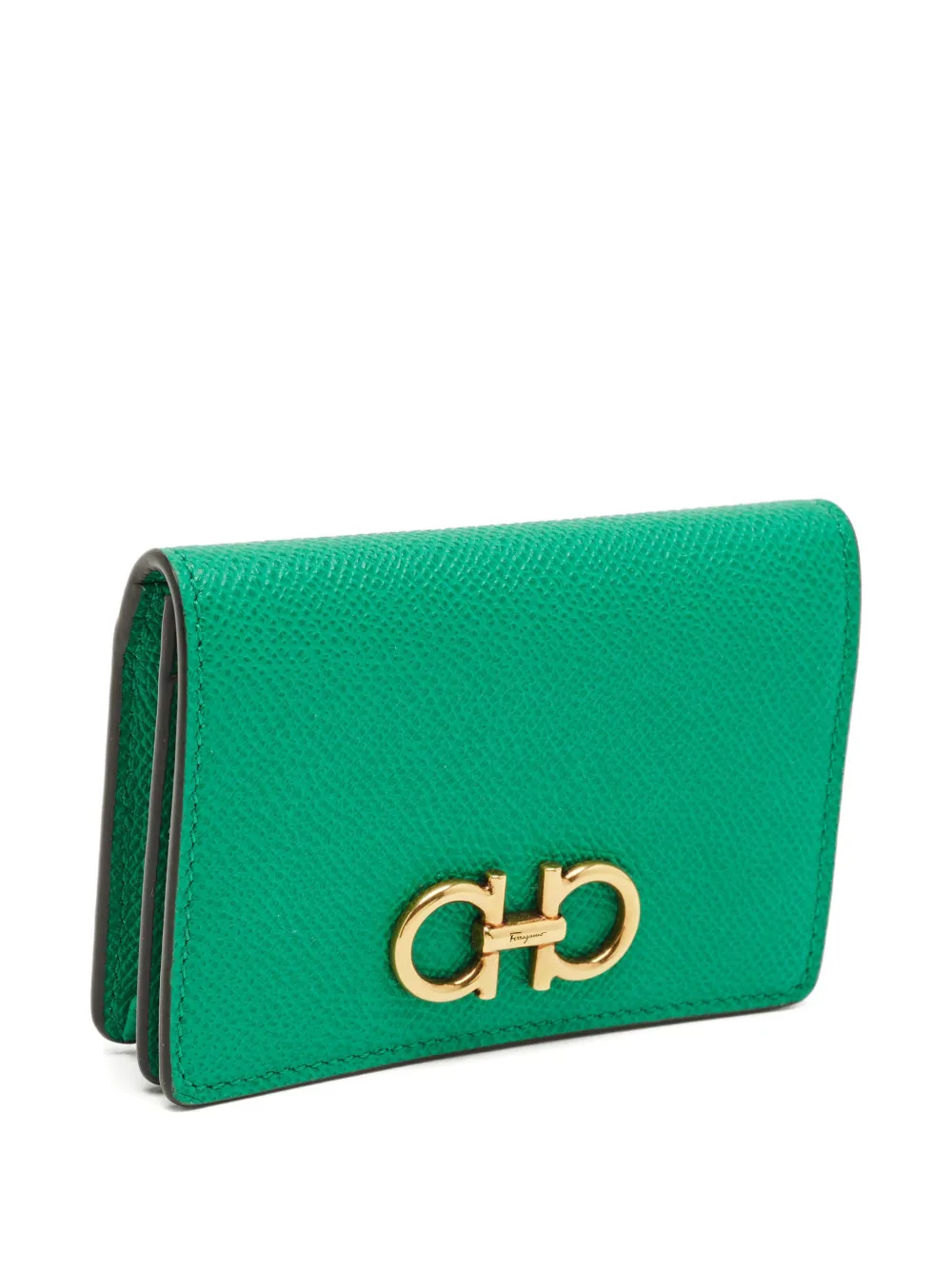 Ferragamo Pre-Owned Gancini calf leather card holder - Verde