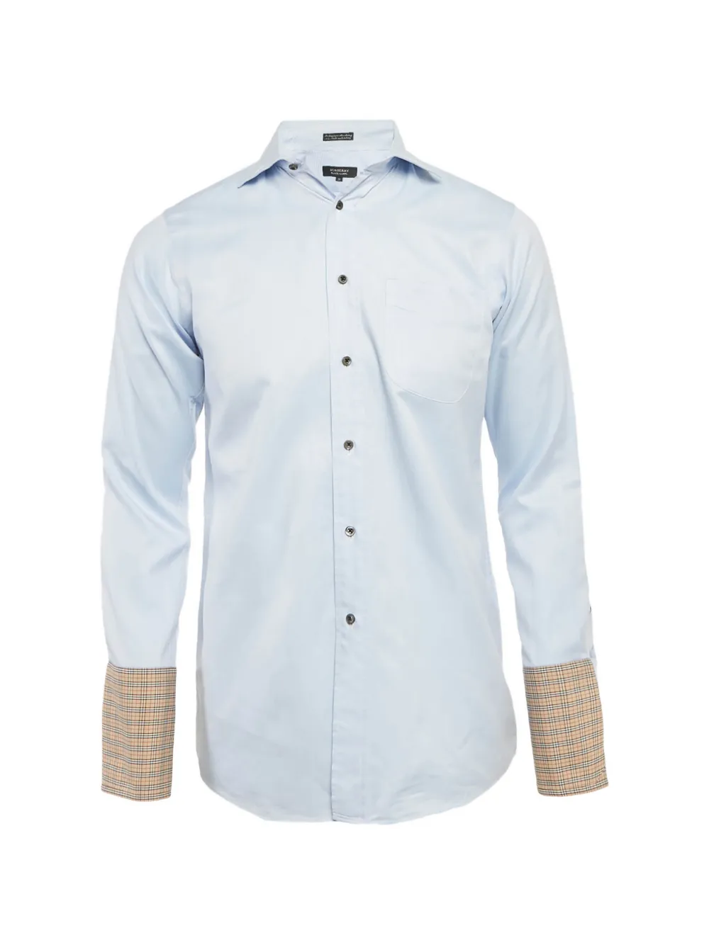 Burberry Pre-Owned check-cuff shirt - Blu