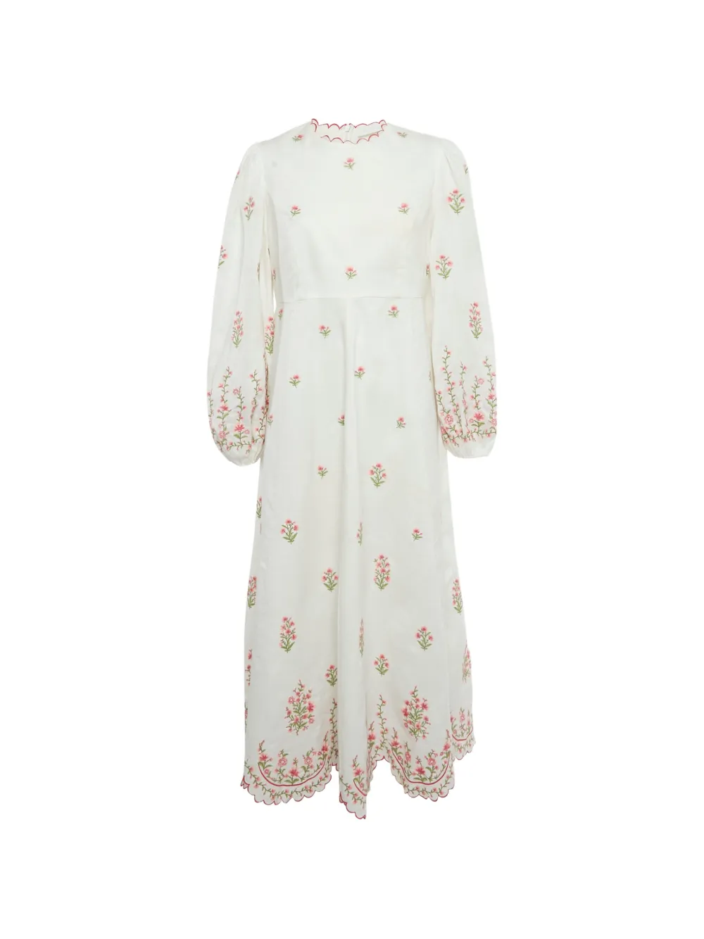 ZIMMERMANN floral-embroidery dress - Bianco