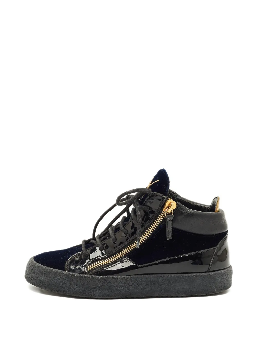 Giuseppe Zanotti Vintage velvet zip-up sneakers - Nero