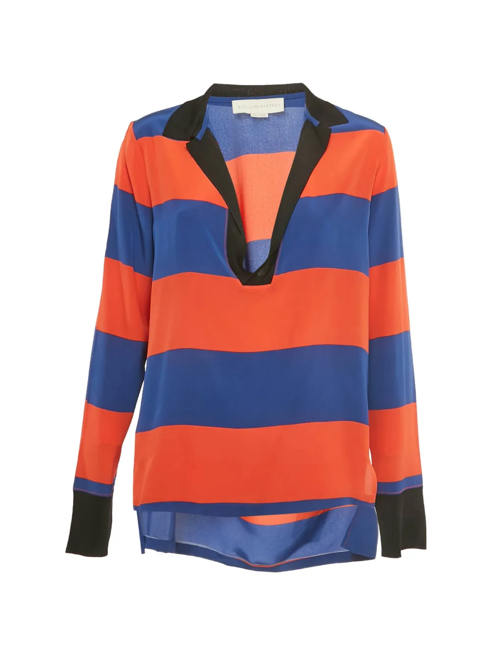 Stella McCartney Pre-Owned silk striped top - Arancione