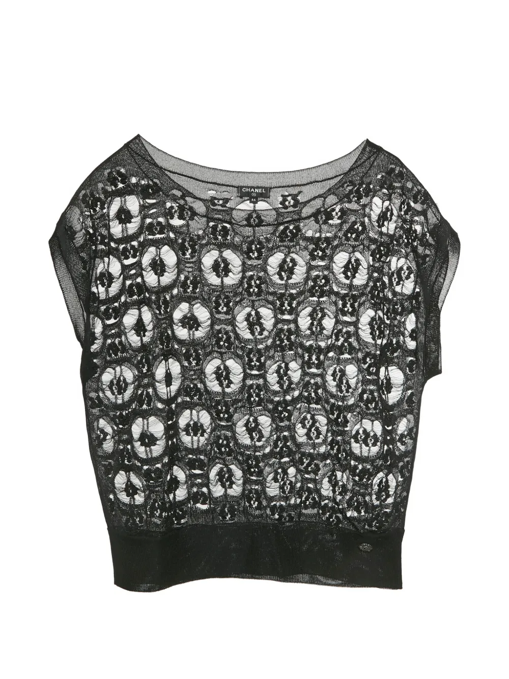 CHANEL Pre-Owned open-knit top - Nero