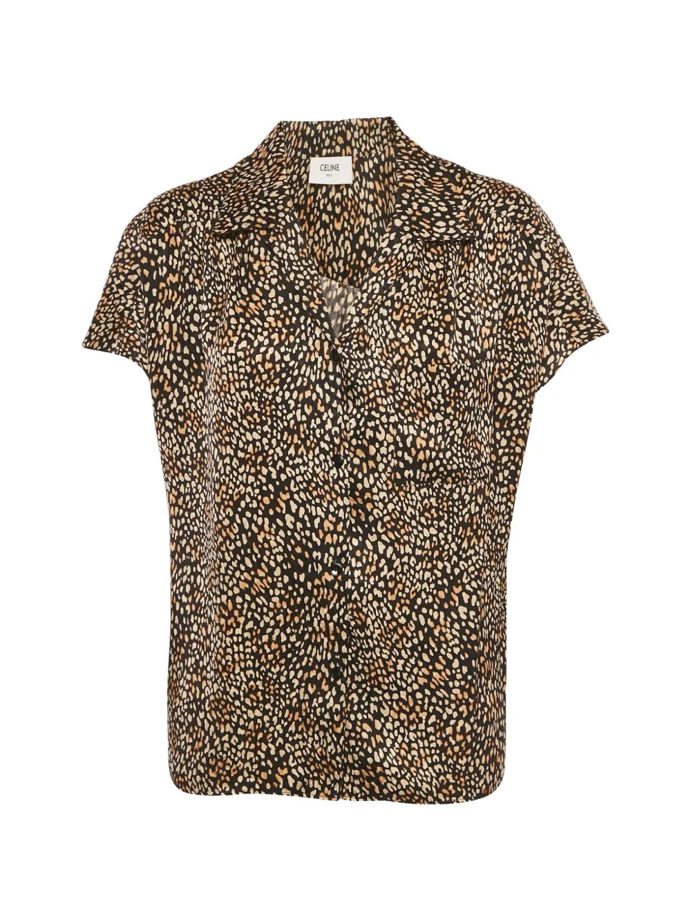 Celine Pre-Owned leopard-print shirt - Nero