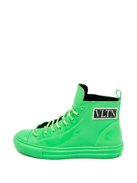 Valentino Garavani Pre-Owned Giggies calf leather high-top sneakers