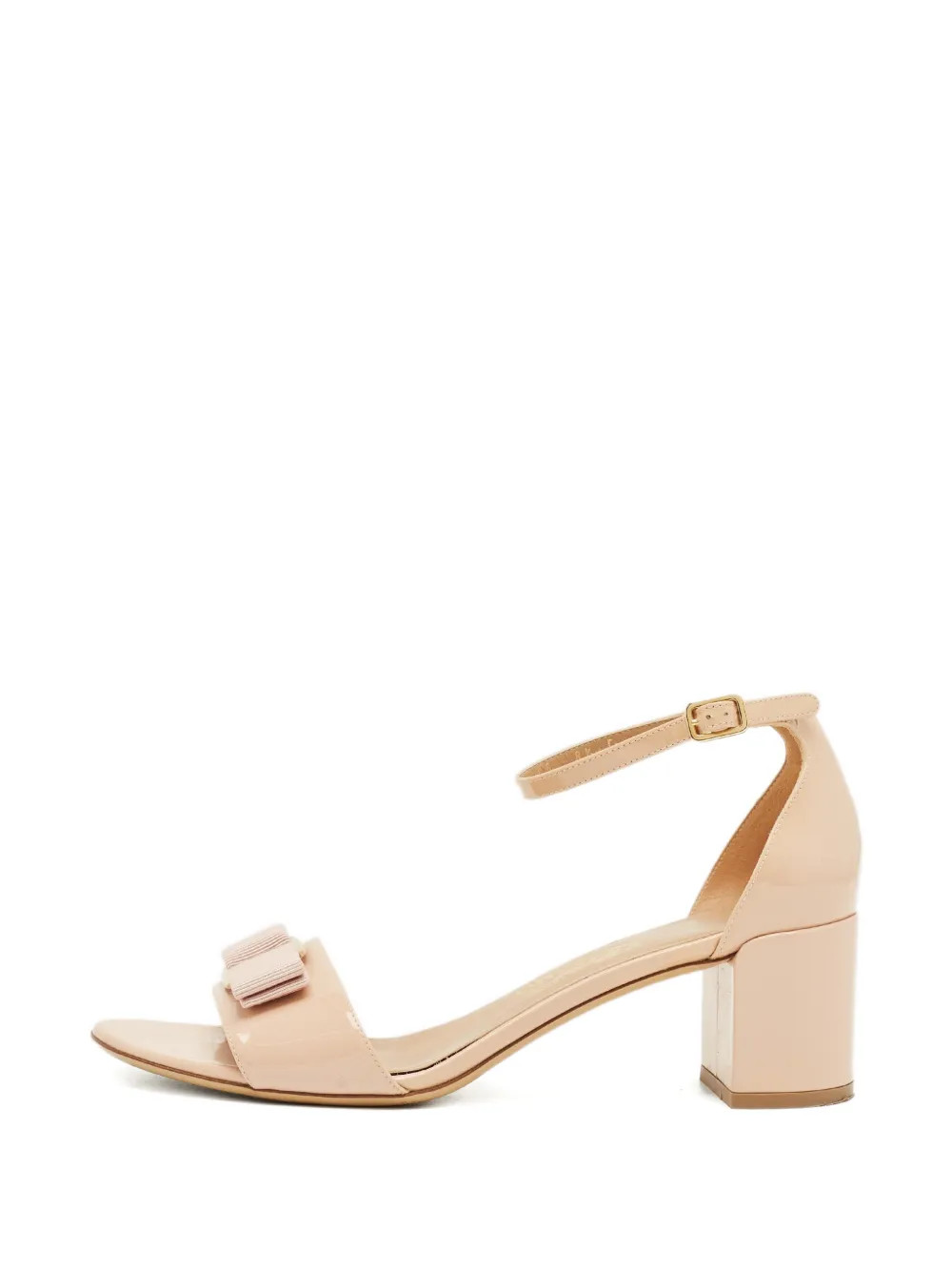 Ferragamo Pre-Owned Vara bow-detail sandals - Nude