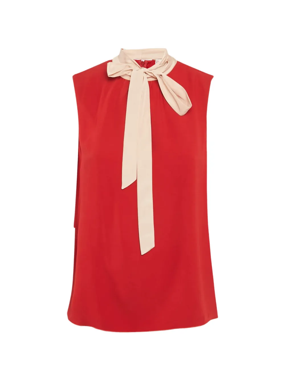 Valentino Garavani Pre-Owned neck-tie detail sleeveless top - Rosso
