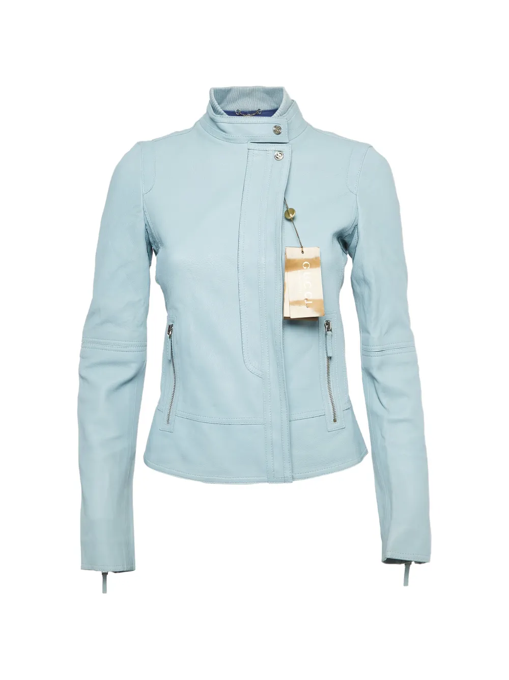 Gucci Pre-Owned 1247034 leather jacket - Blu