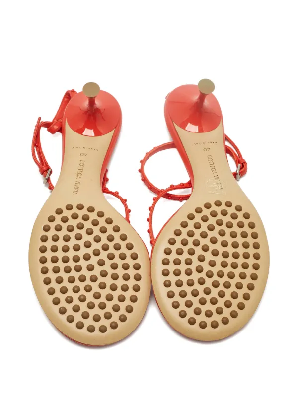 Bottega Veneta Pre-Owned Dot Leather Sandals | Red | FARFETCH