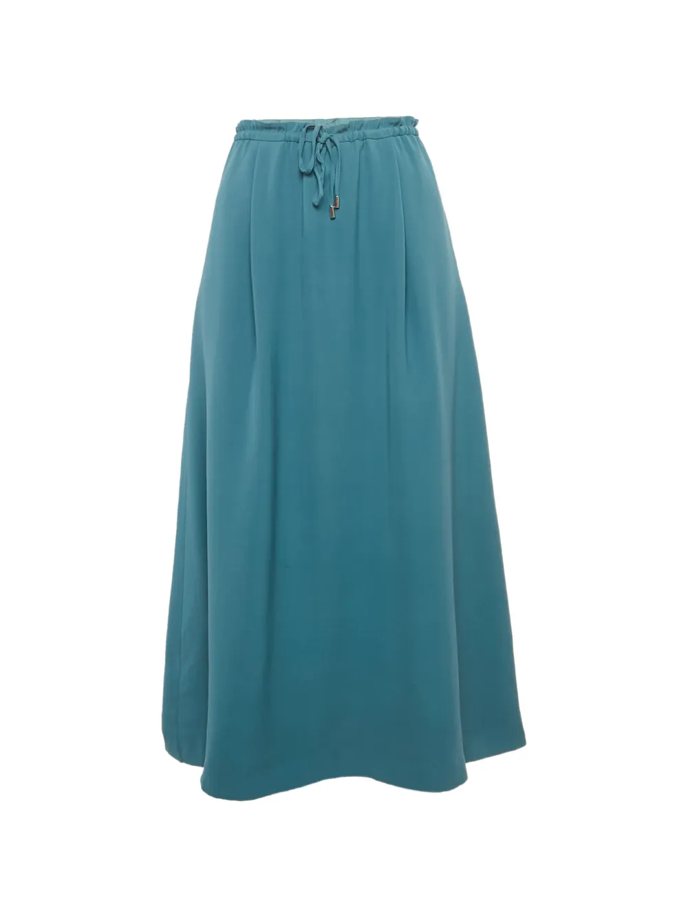 Loro Piana Pre-Owned silk drawstring midi skirt - Blu