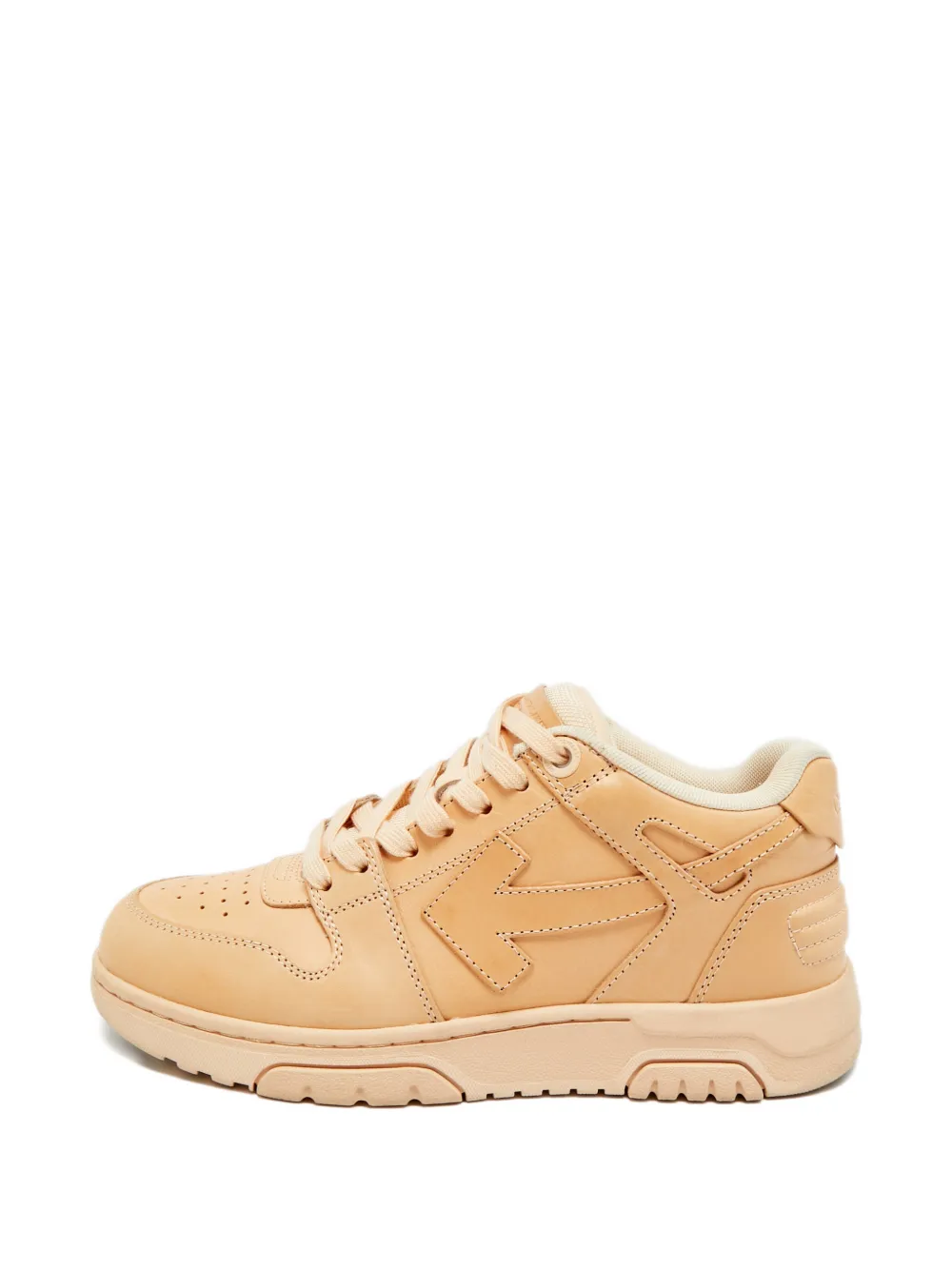 Off-White Pre-Owned Arrow leather sneakers - Nude