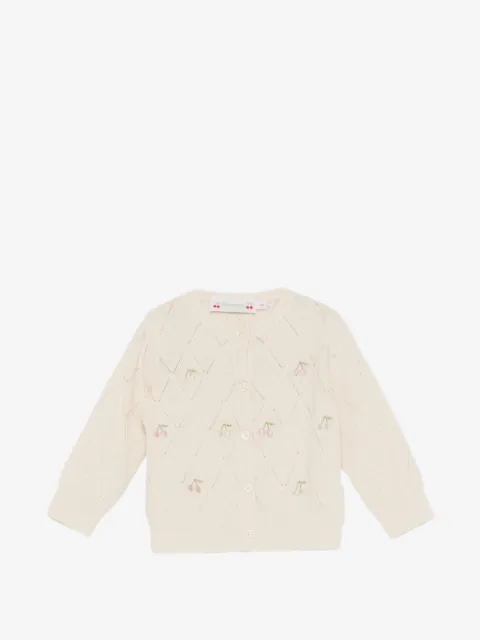 Bonpoint cherry-pattern cardigan