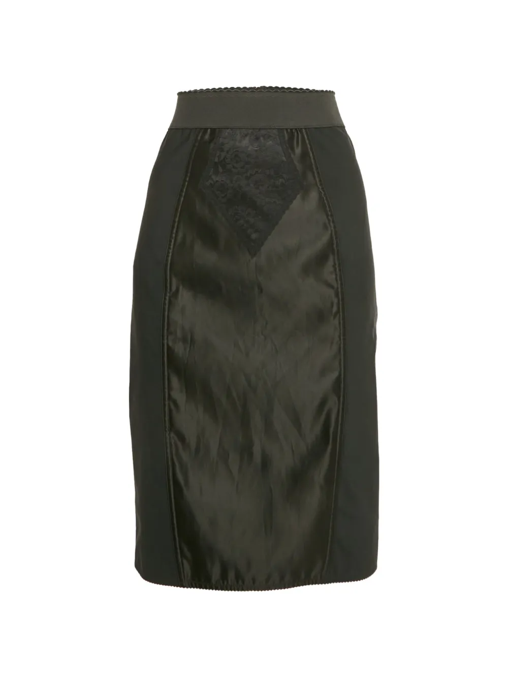 Dolce & Gabbana Pre-Owned satin-insert midi skirt - Nero