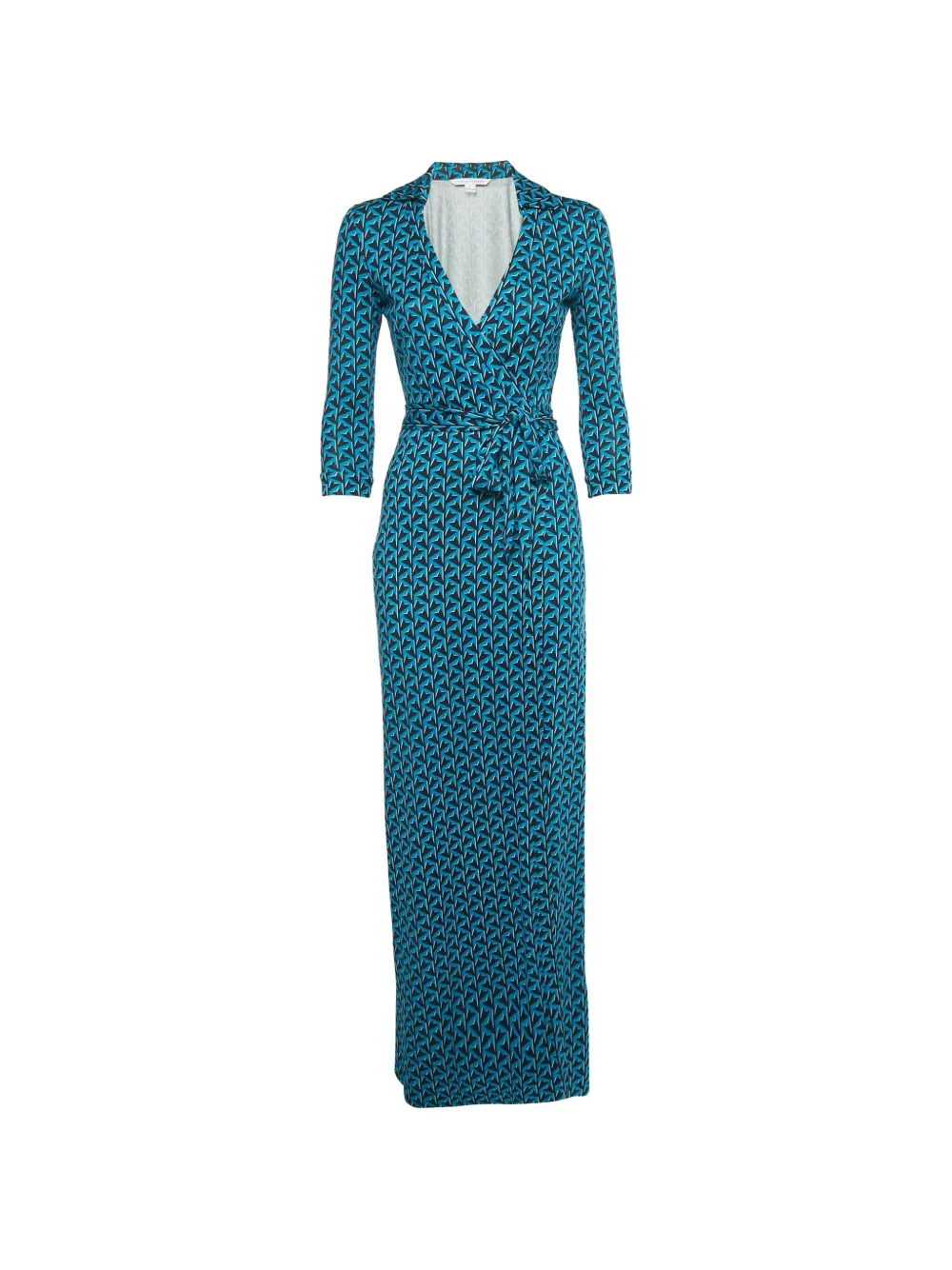 DVF Diane von Furstenberg wrap printed dress - Blu