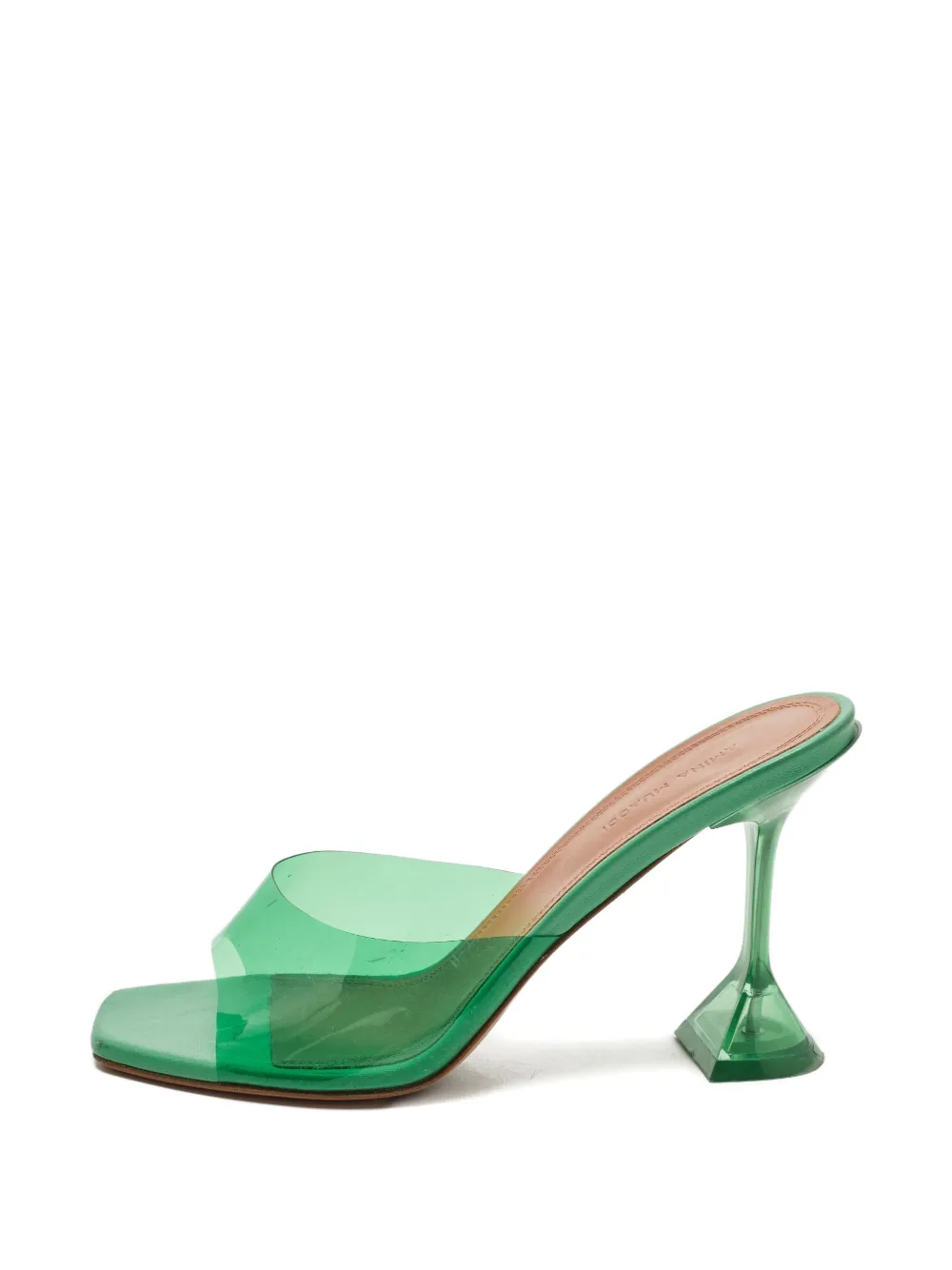 Amina Muaddi Lupita sculpted-heel sandals - Verde