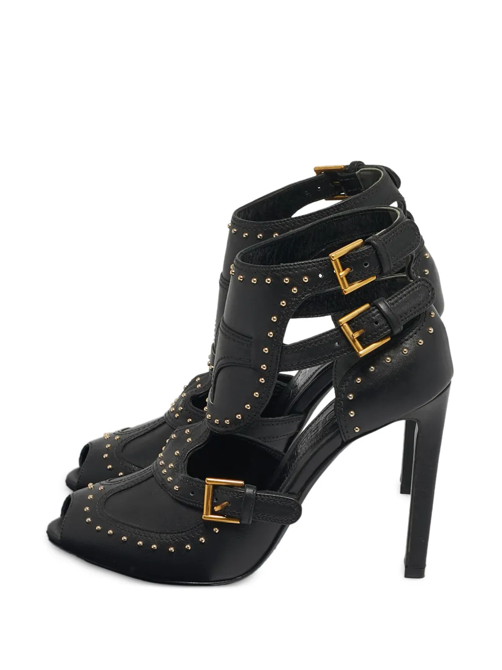 Alexander McQueen Pre-Owned studded buckle-strap sandals - Schwarz
