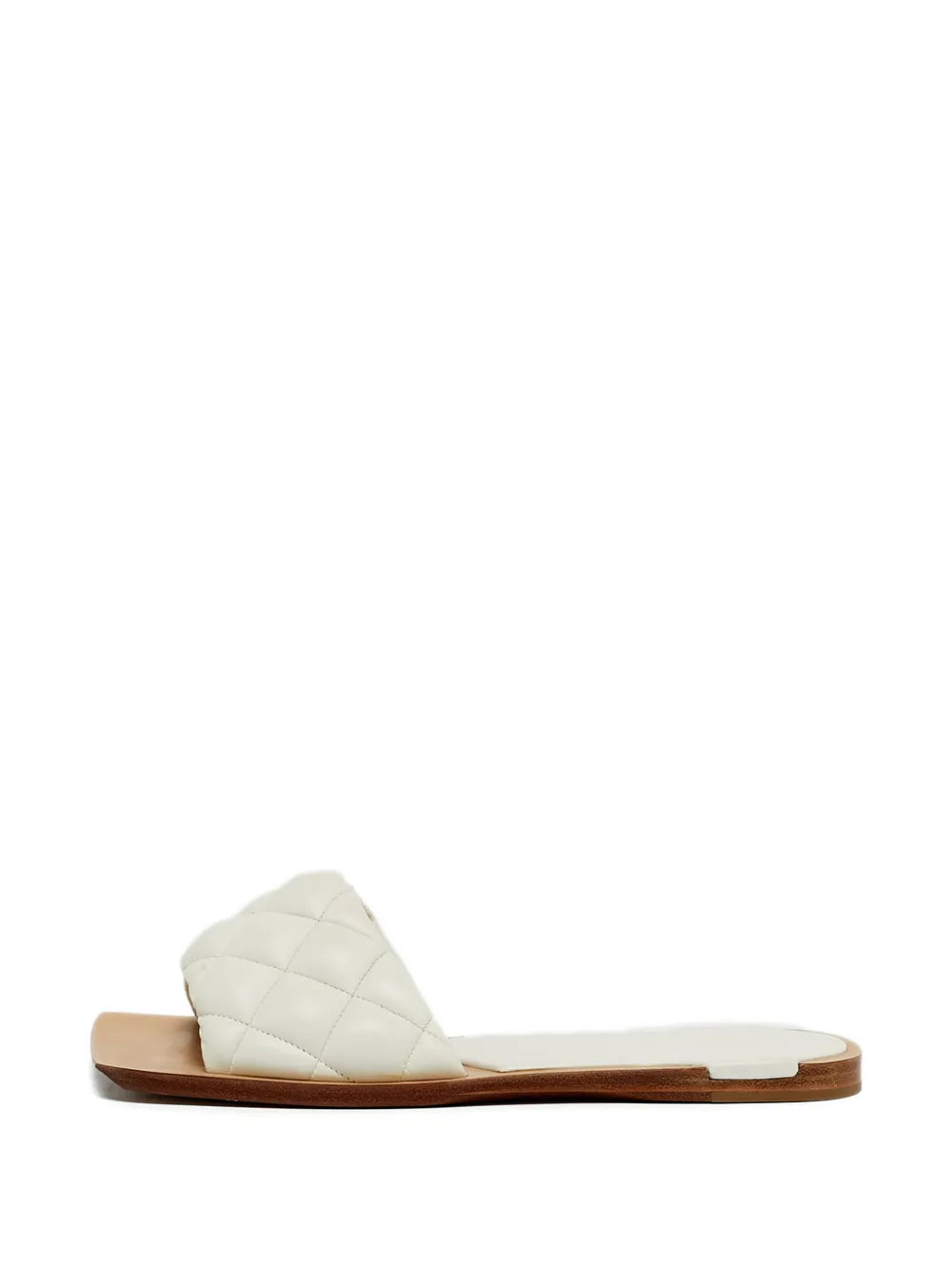 Bottega Veneta Pre-Owned Lido leather flat sandals - Bianco