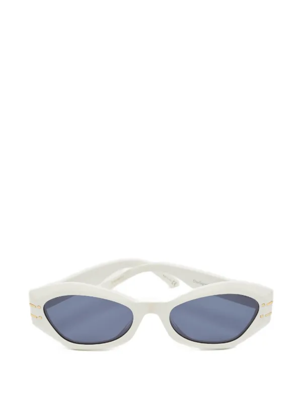 Christian Dior Pre-Owned キャットアイ サングラス | ホワイト